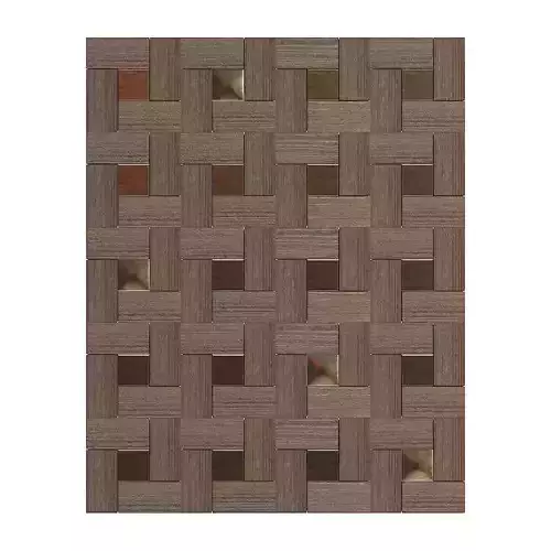Wood and Bronze Wall Panel