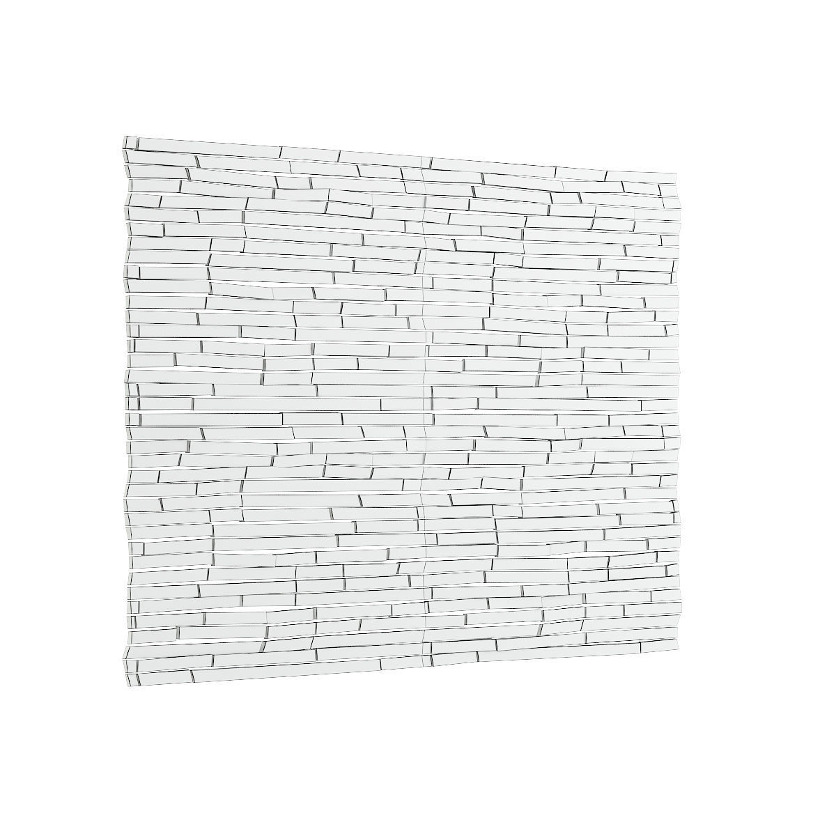 Wood Fragments Wall Panel 3D model_3