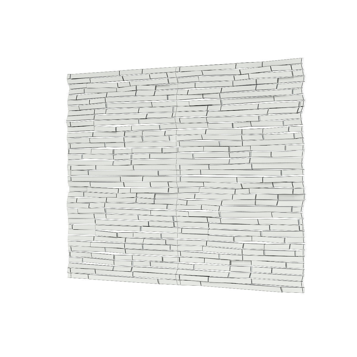 Wood Fragments Wall Panel 3D model_5