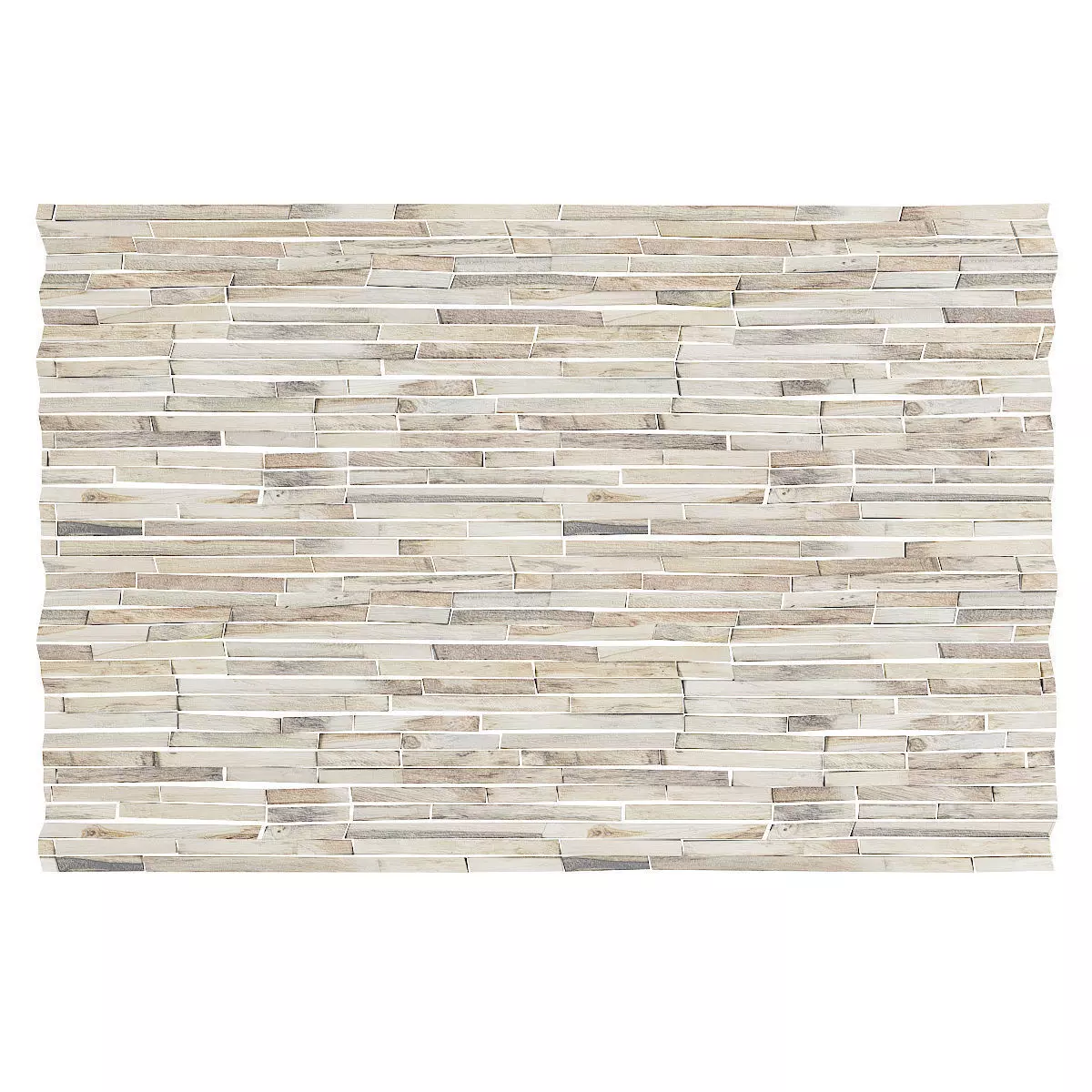 Wood Fragments Wall Panel 3D model_0