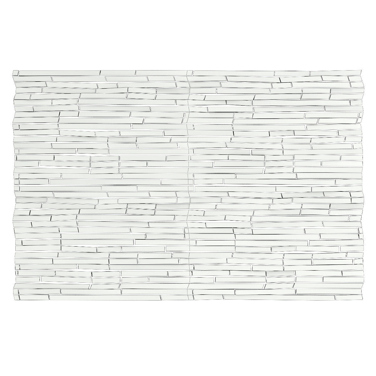 Wood Fragments Wall Panel 3D model_1