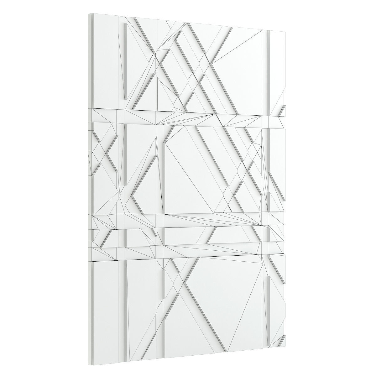 Black Stone Wall Panel 3D model_3