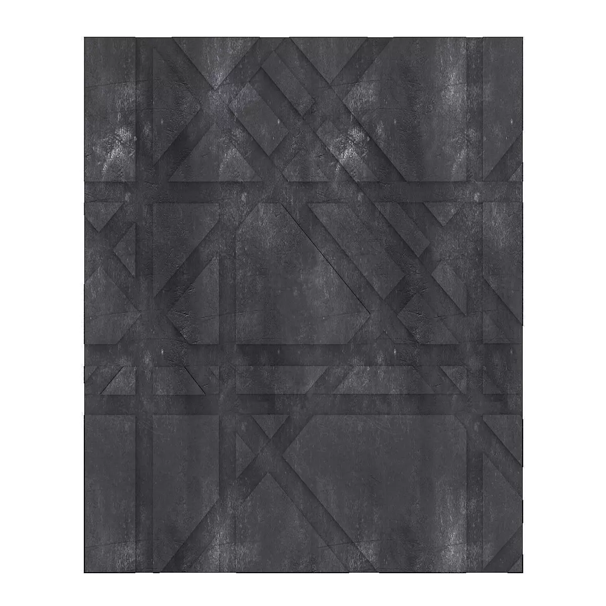 Black Stone Wall Panel 3D model_0