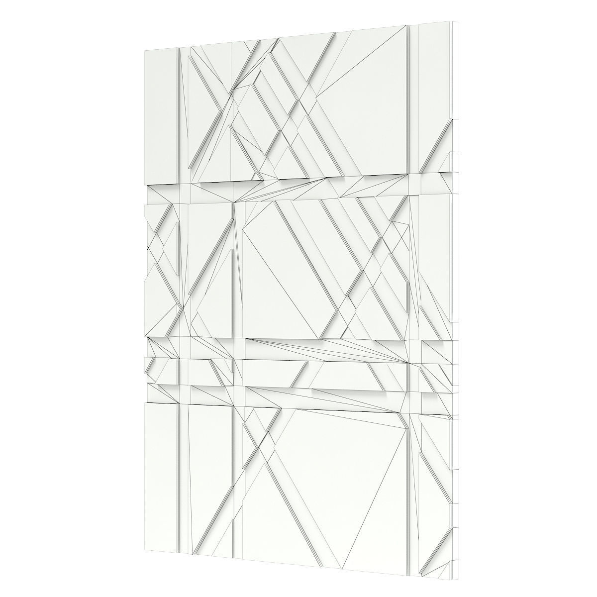 Black Stone Wall Panel 3D model_5