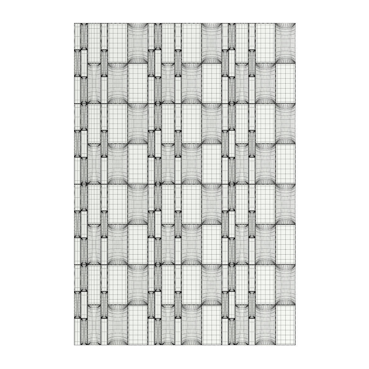 Black Leather Wall Panel 3D model_1