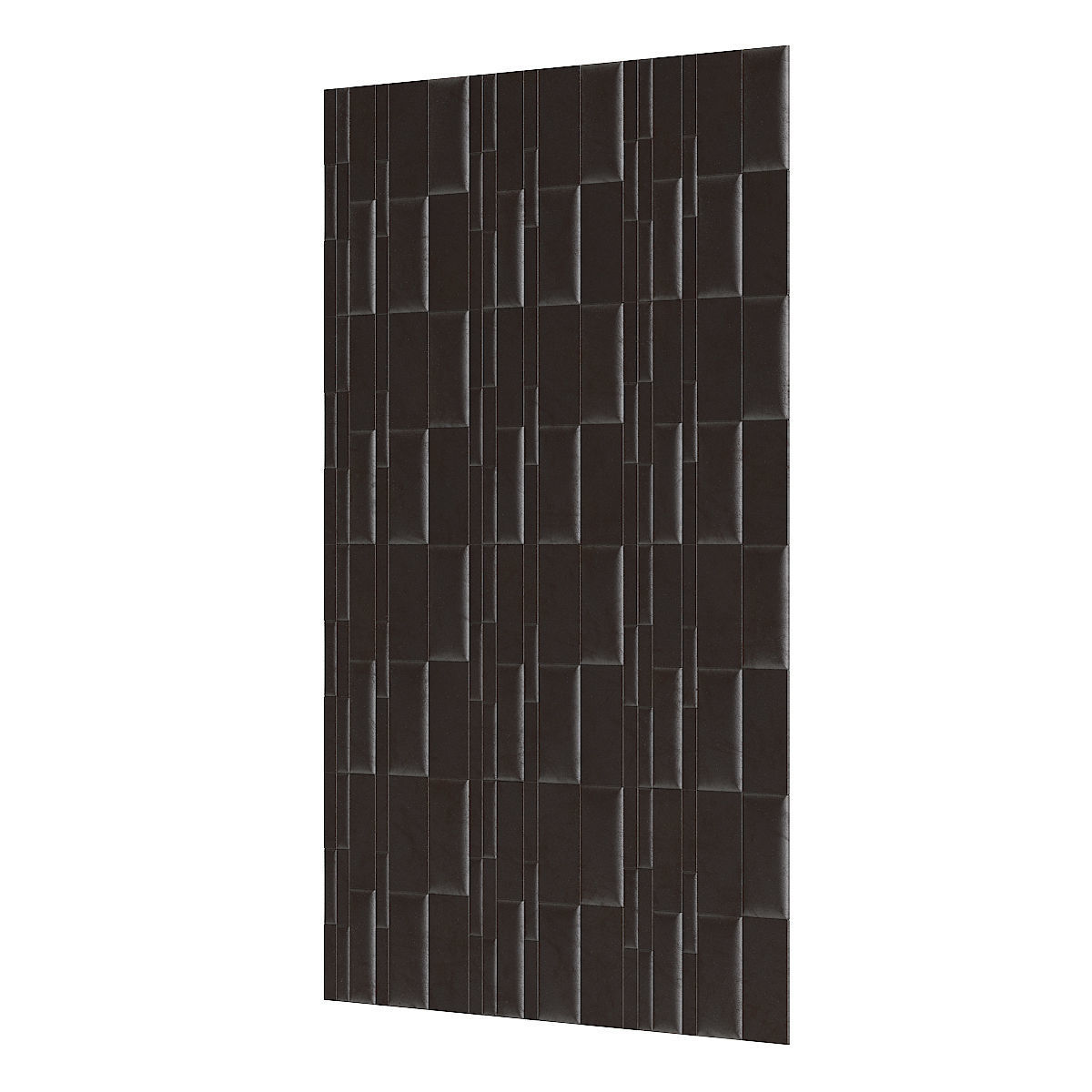 Black Leather Wall Panel 3D model_4