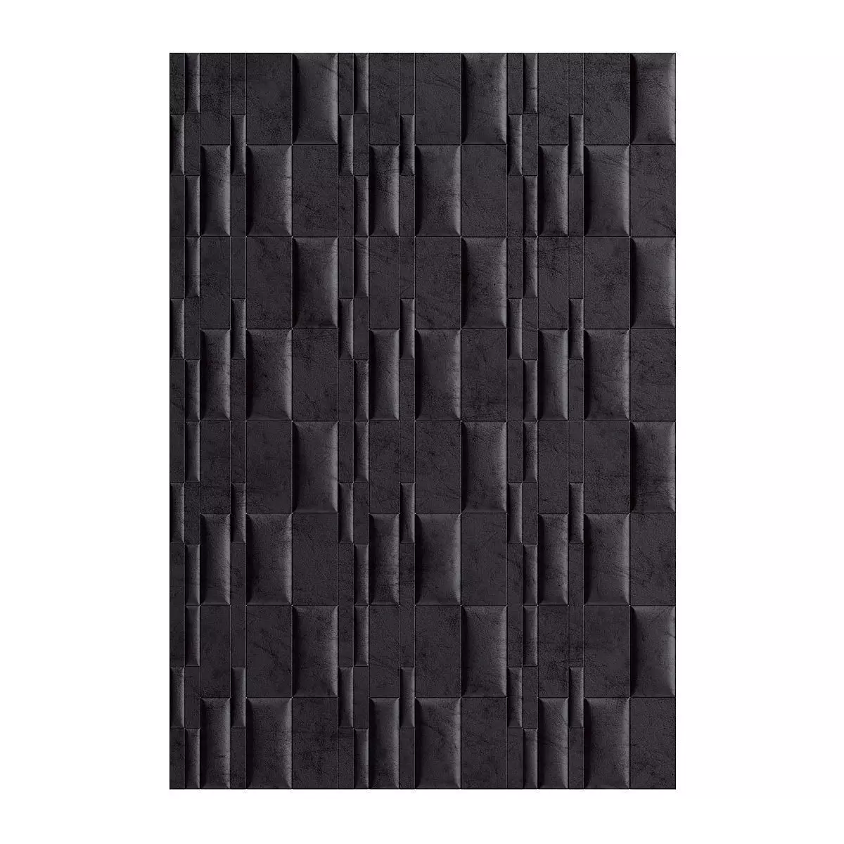 Black Leather Wall Panel 3D model_0