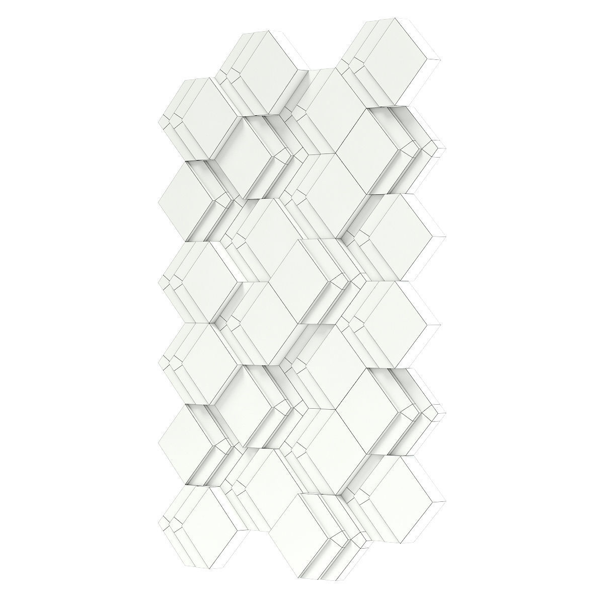 Decorative Wooden Wall Panel 3D model_5