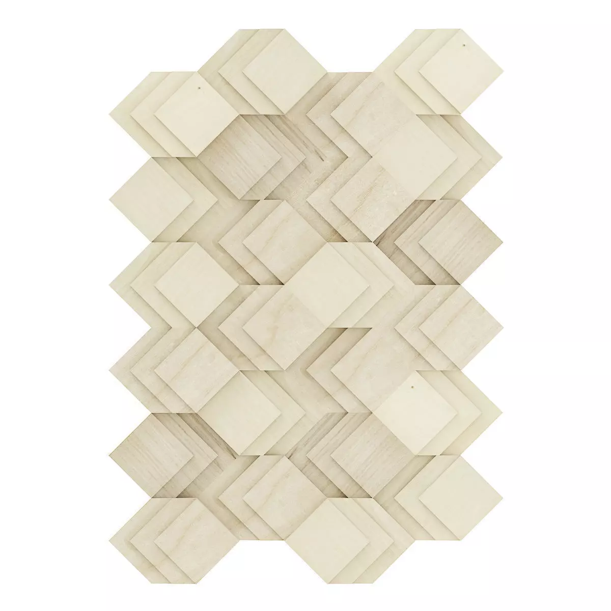 Decorative Wooden Wall Panel 3D model_0