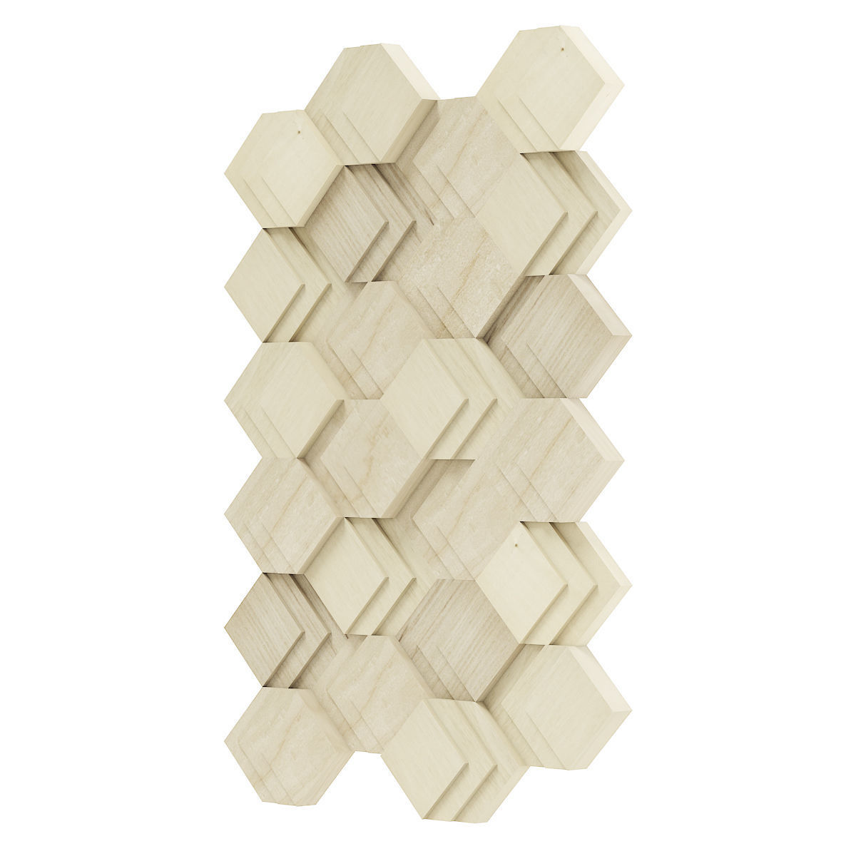 Decorative Wooden Wall Panel 3D model_4