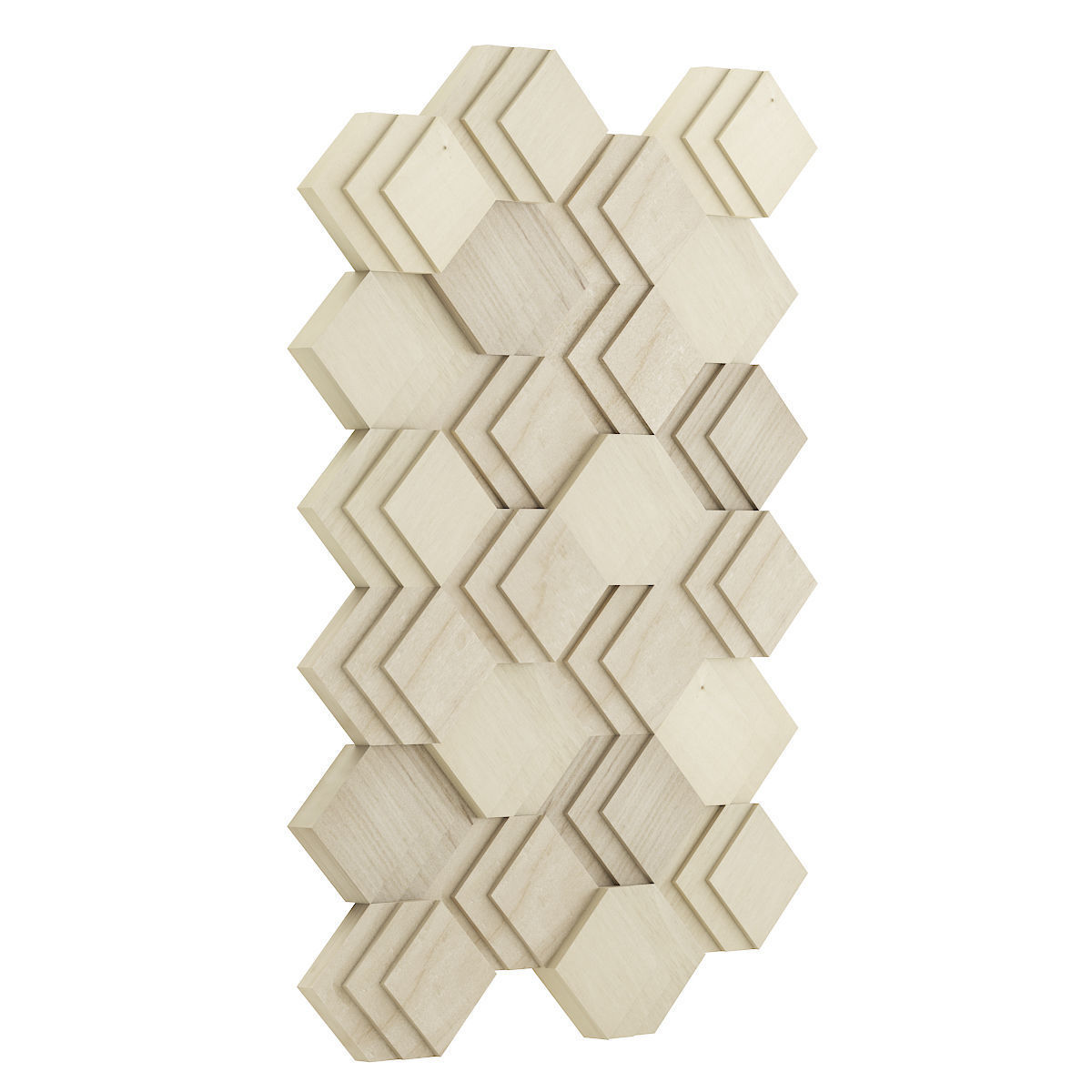 Decorative Wooden Wall Panel 3D model_2