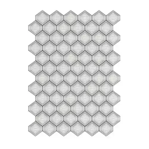 White Hexagonal Wall Panel