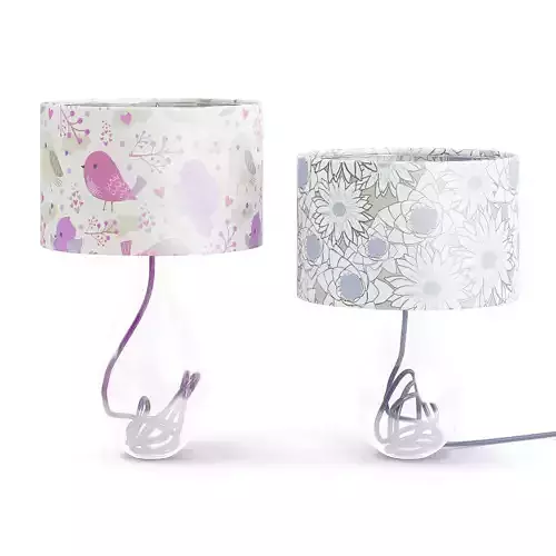 Two Glass Table Lamps 3D model