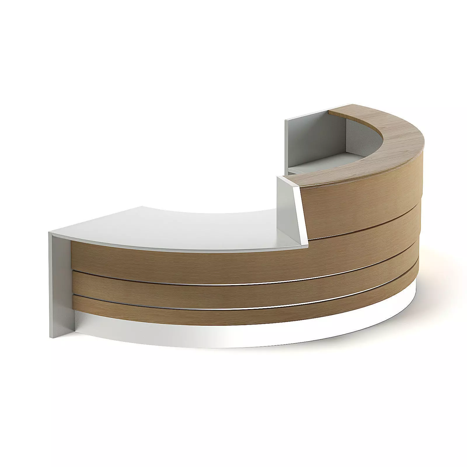 Round Reception Desk 3D model_0