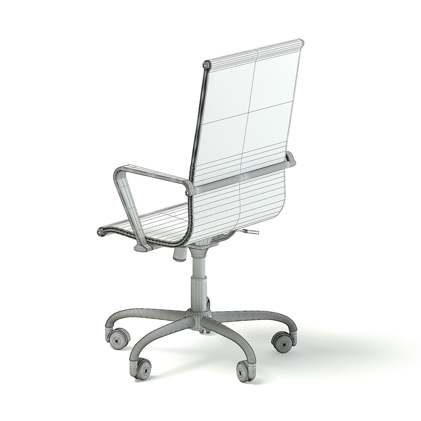 Black Swivel Chair 3D model_5