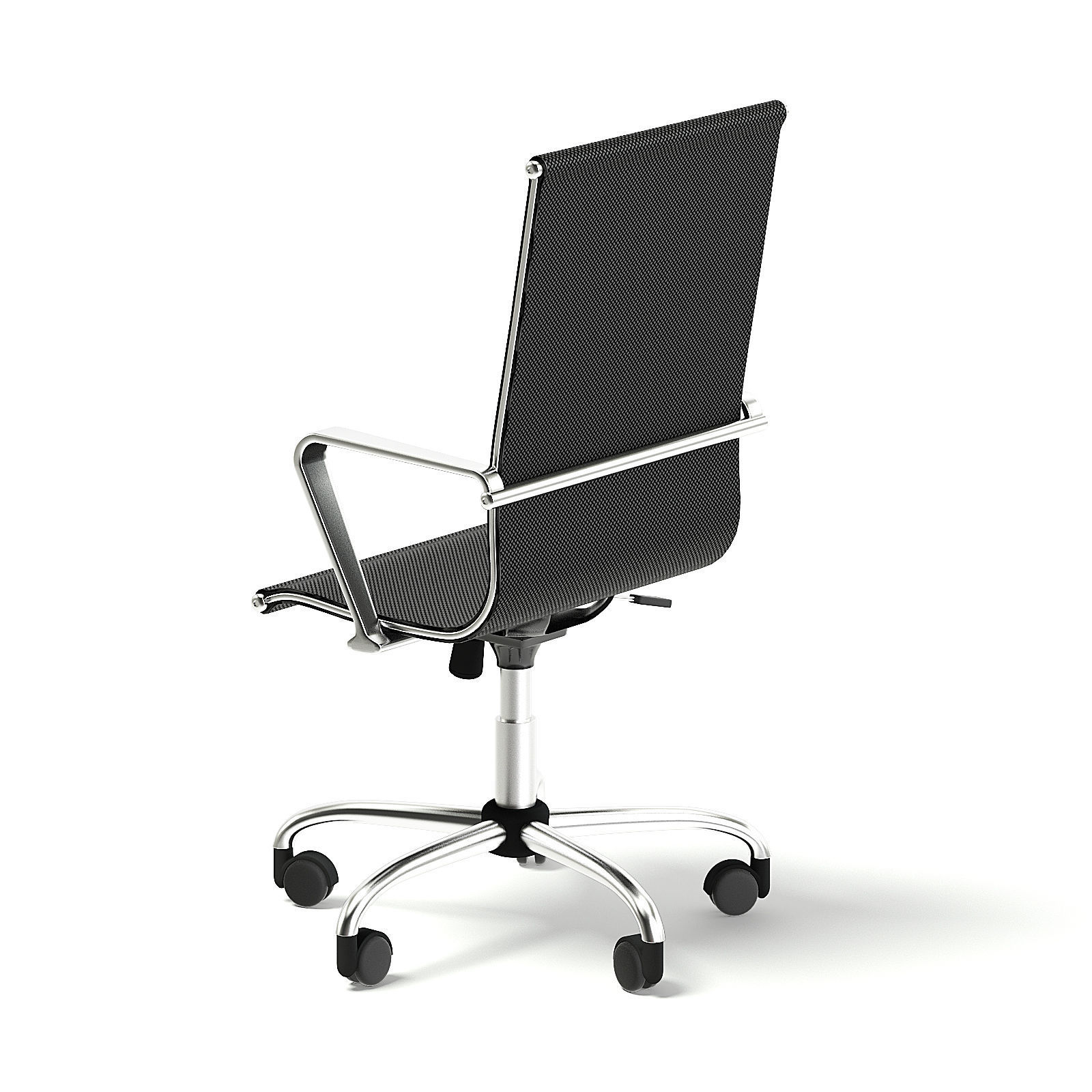 Black Swivel Chair 3D model_4