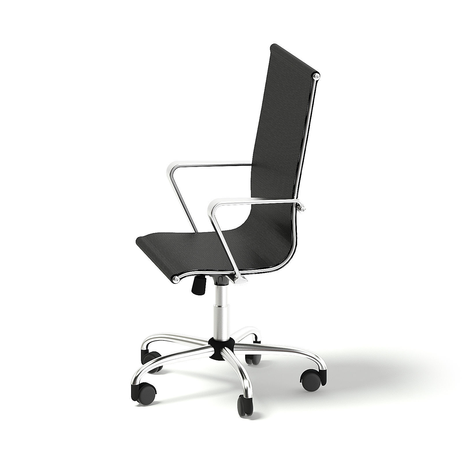 Black Swivel Chair 3D model_2