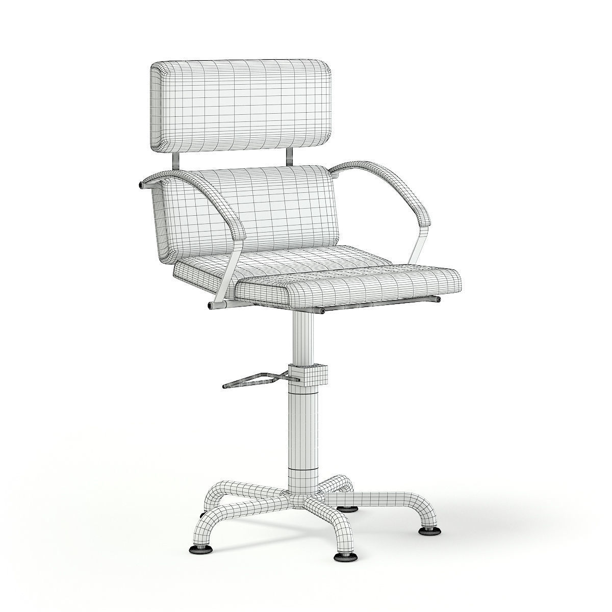 Salon Chair 3D model_1