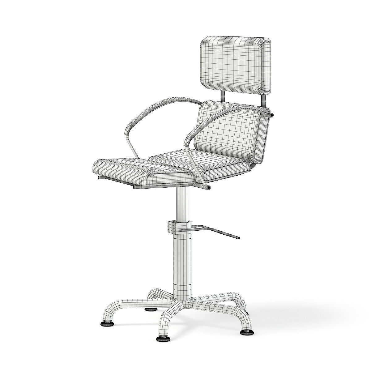 Salon Chair 3D model_3
