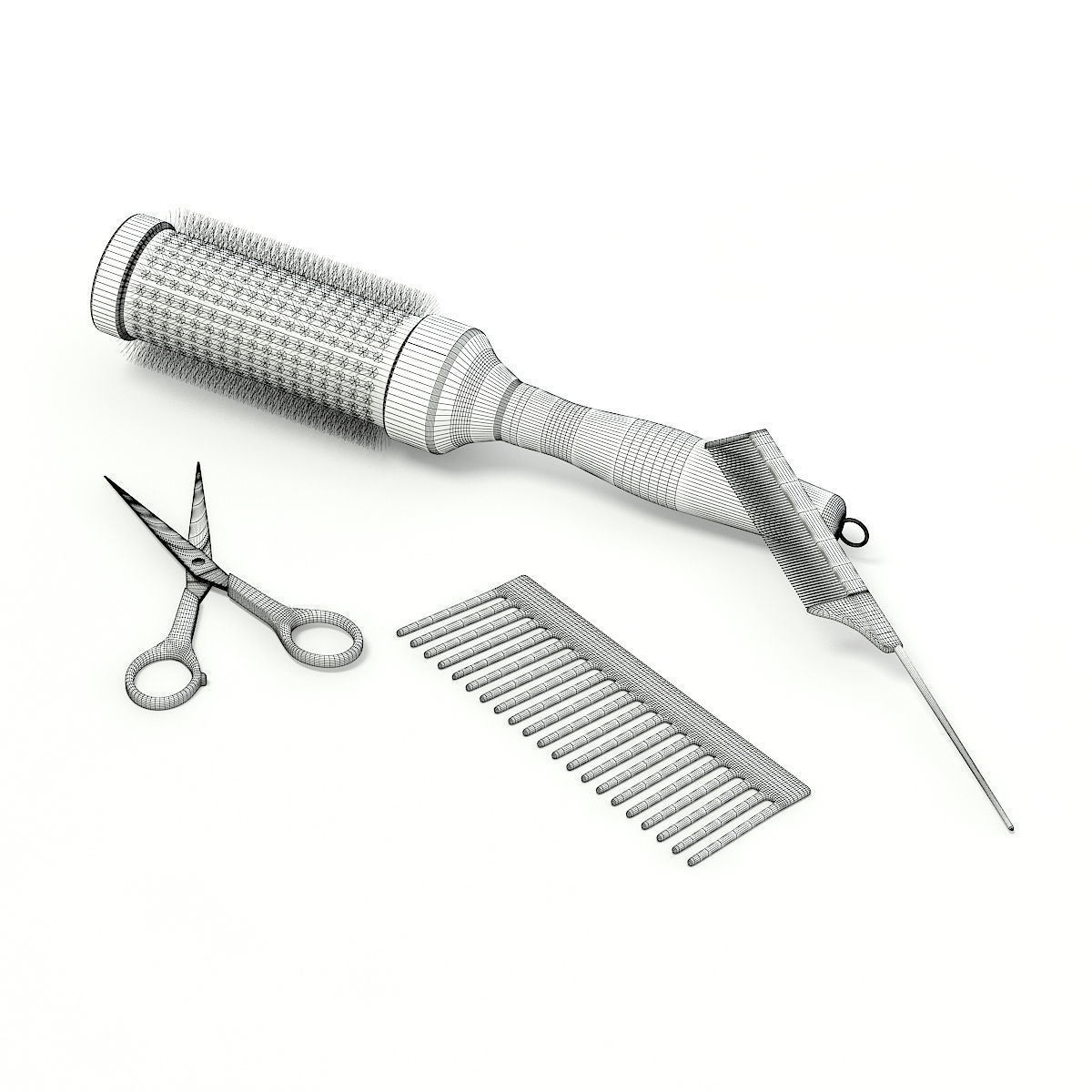 Hairdressing Tools 3D model_1