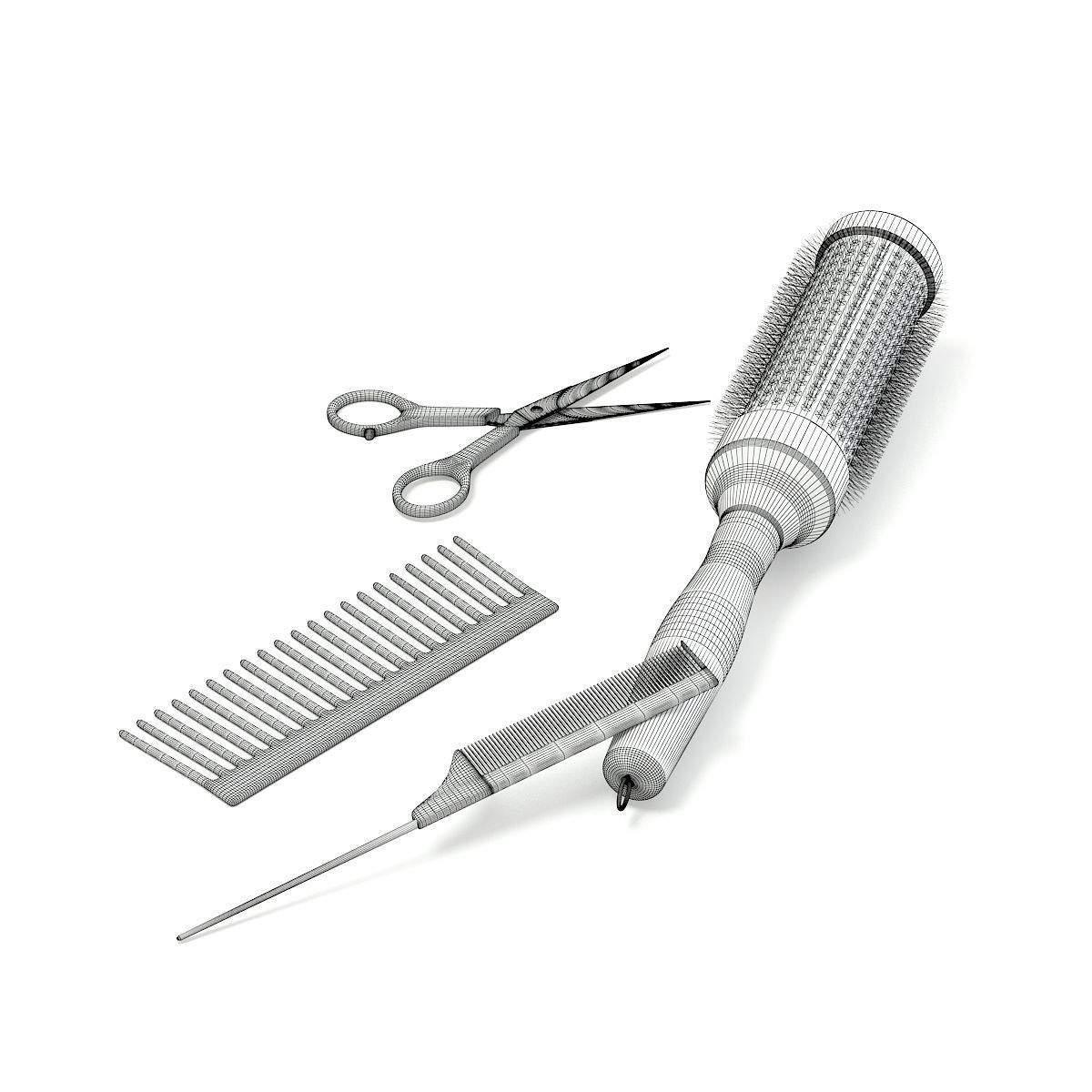Hairdressing Tools 3D model_3