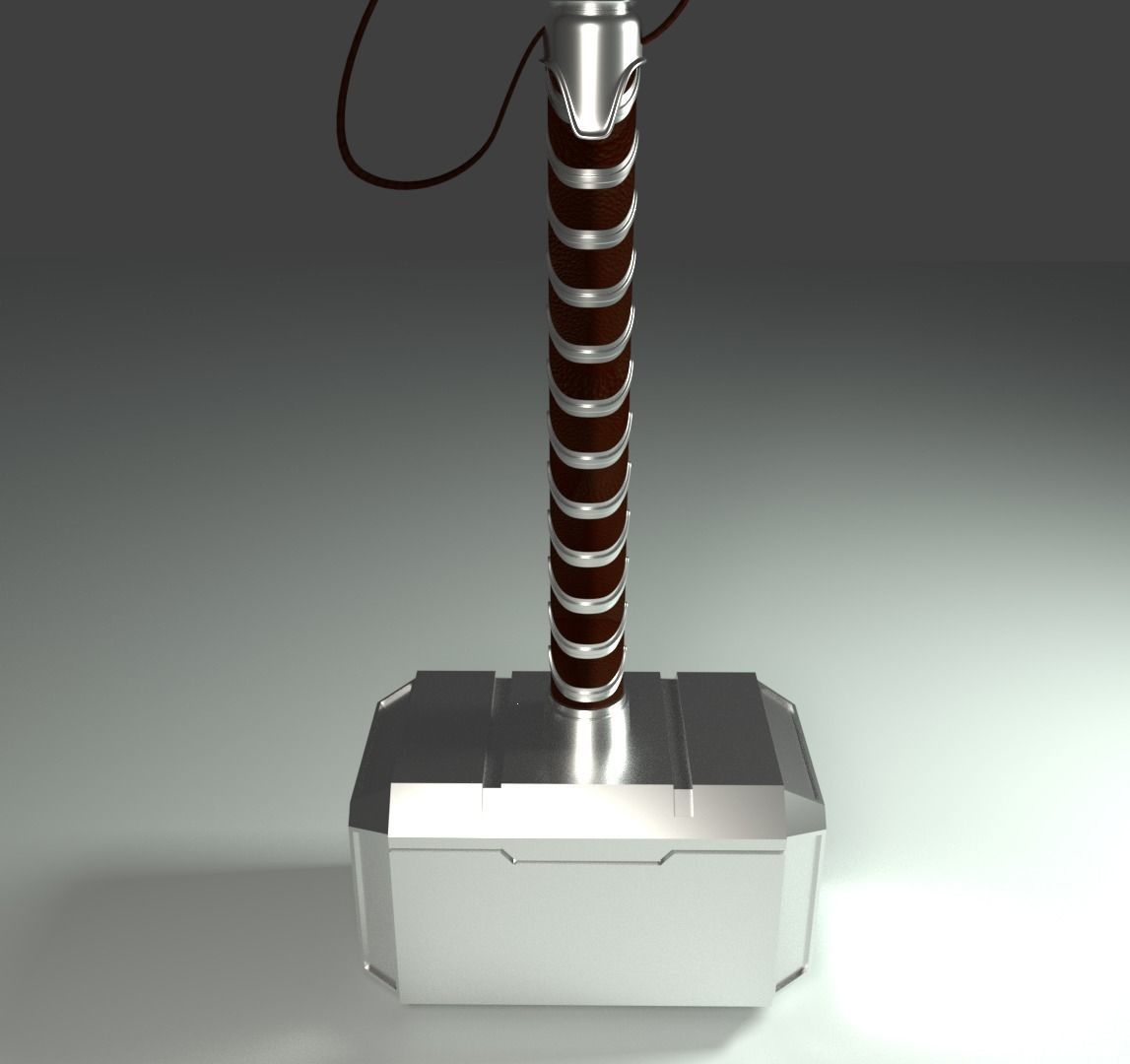 THOR Hammer 3D model_2