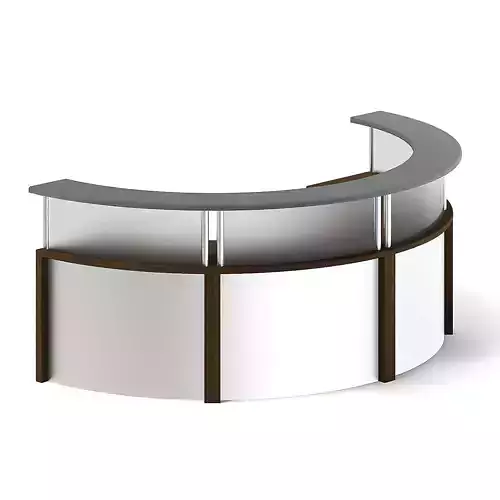 Round Reception Desk 3D model