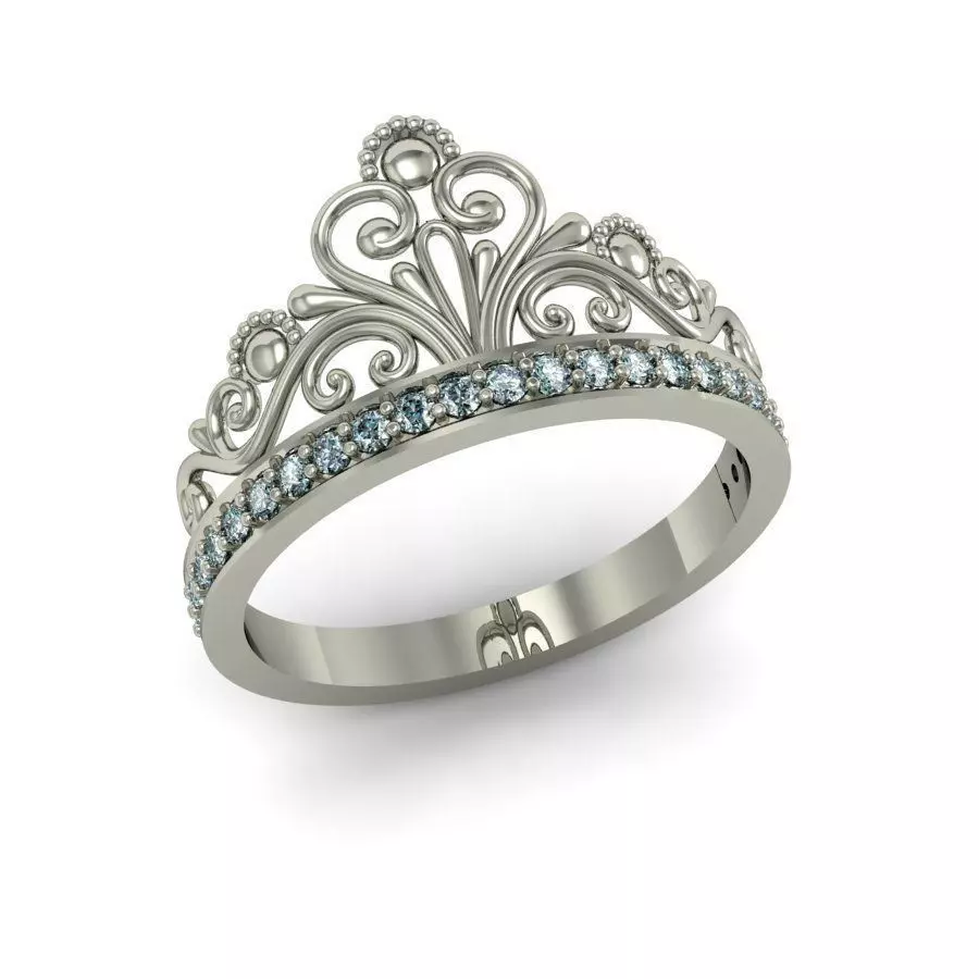 fashion ring crown 3D print model