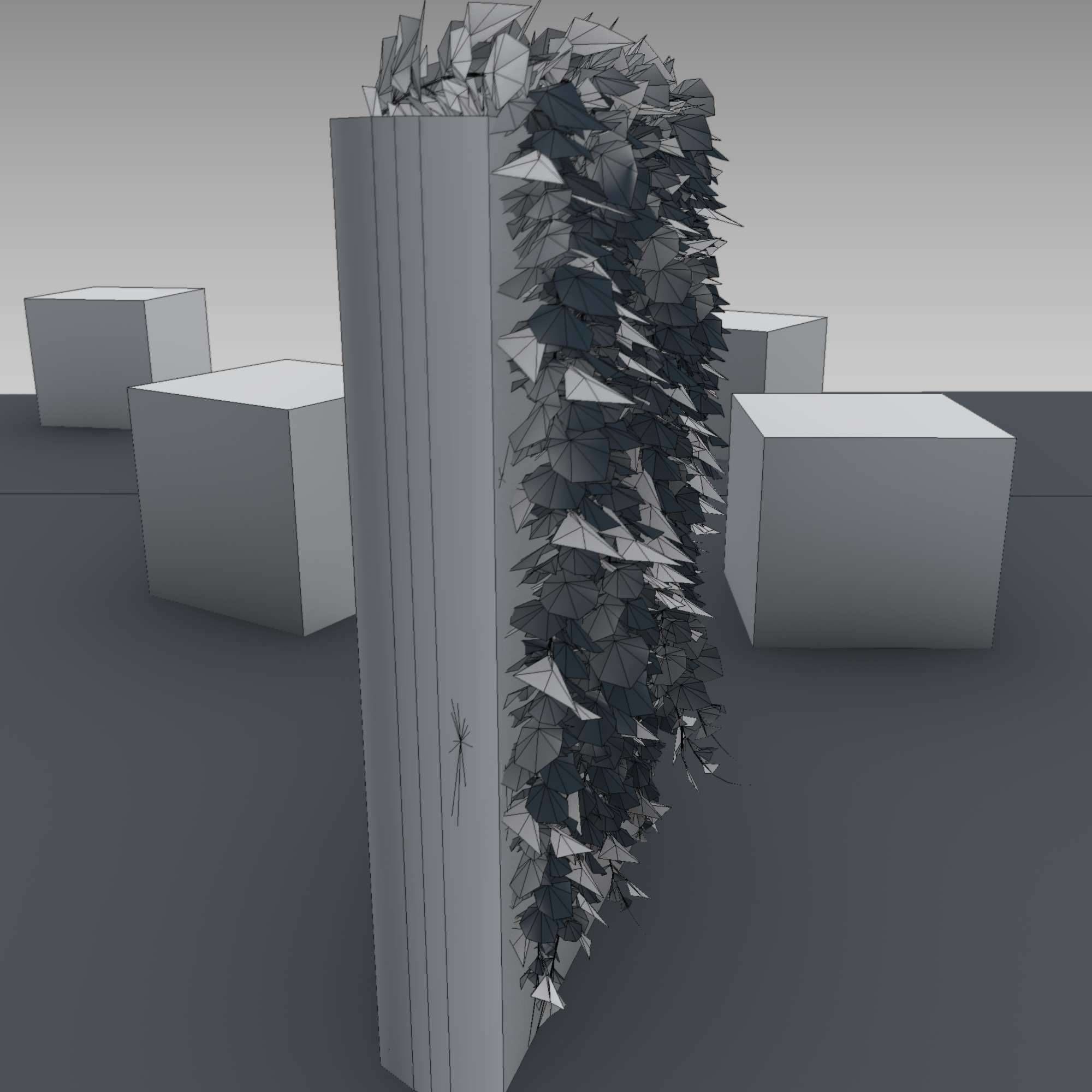 Vines and Gabion Version 5 Low-poly 3D model_8