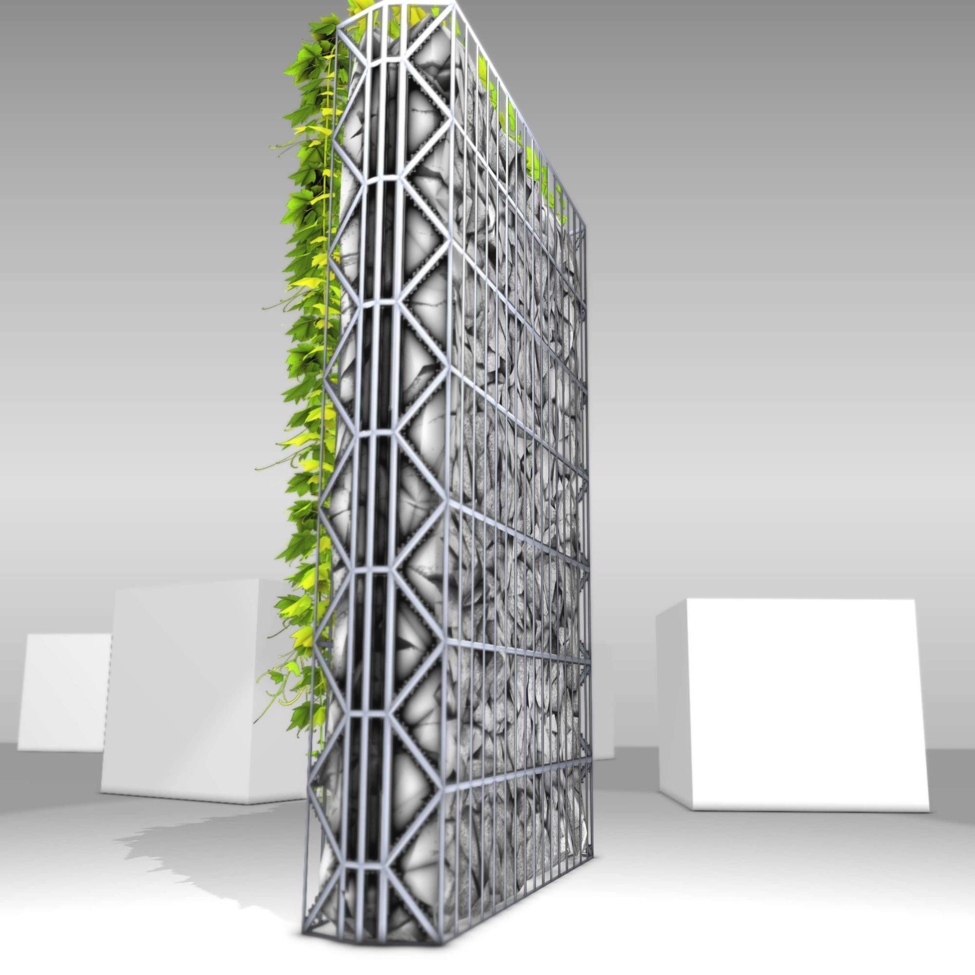 Vines and Gabion Version 5 Low-poly 3D model_26