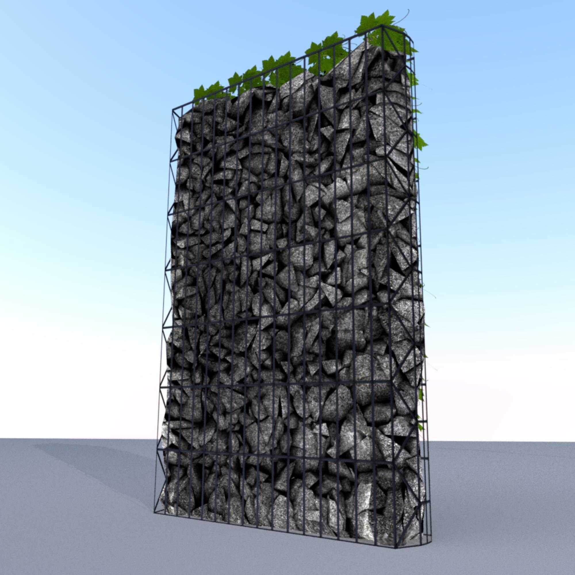 Vines and Gabion Version 5 Low-poly 3D model_19