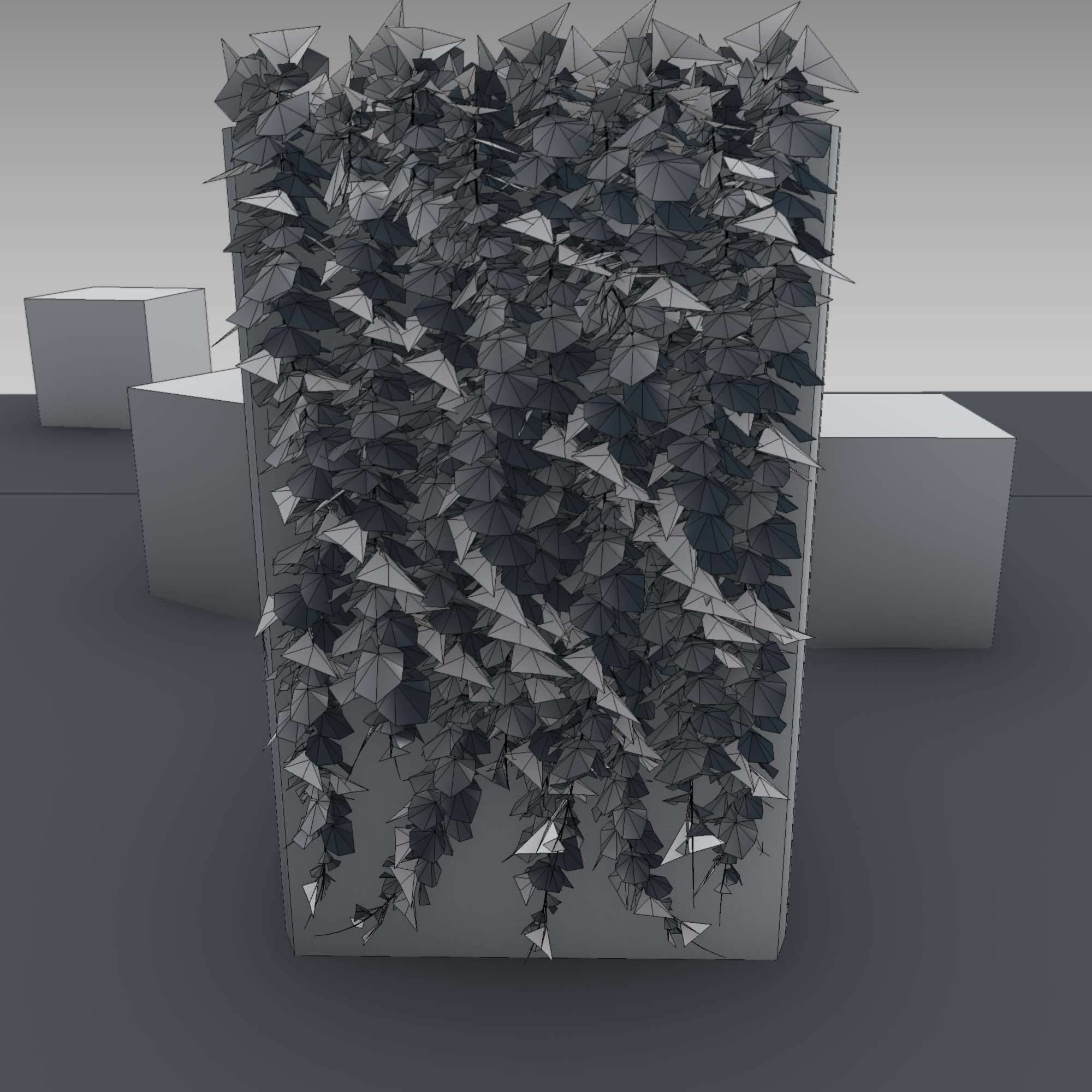 Vines and Gabion Version 5 Low-poly 3D model_7