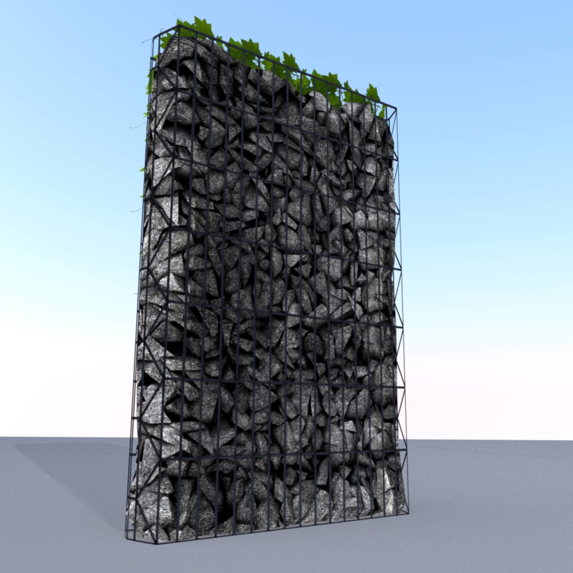 Vines and Gabion Version 5 Low-poly 3D model_27