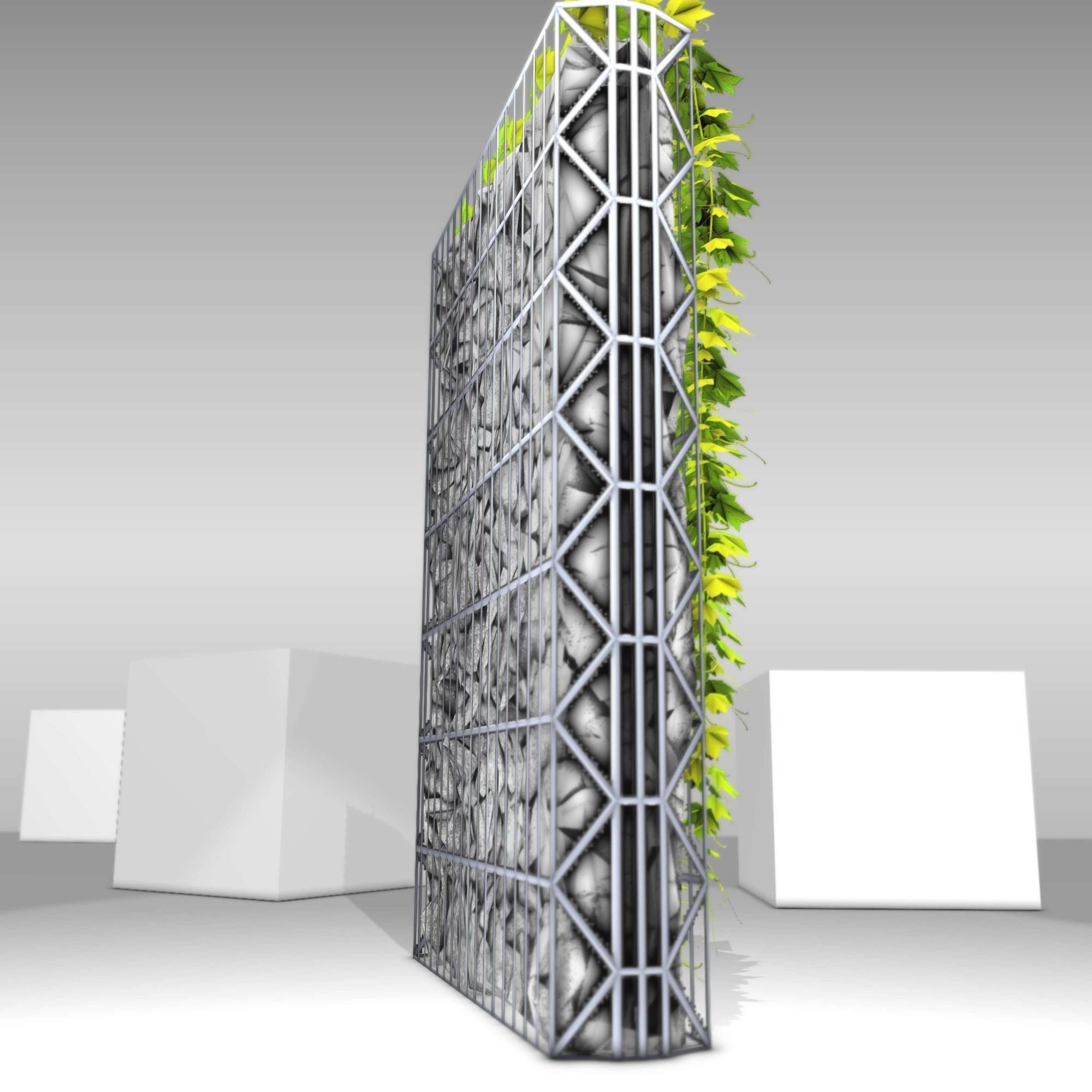 Vines and Gabion Version 5 Low-poly 3D model_14