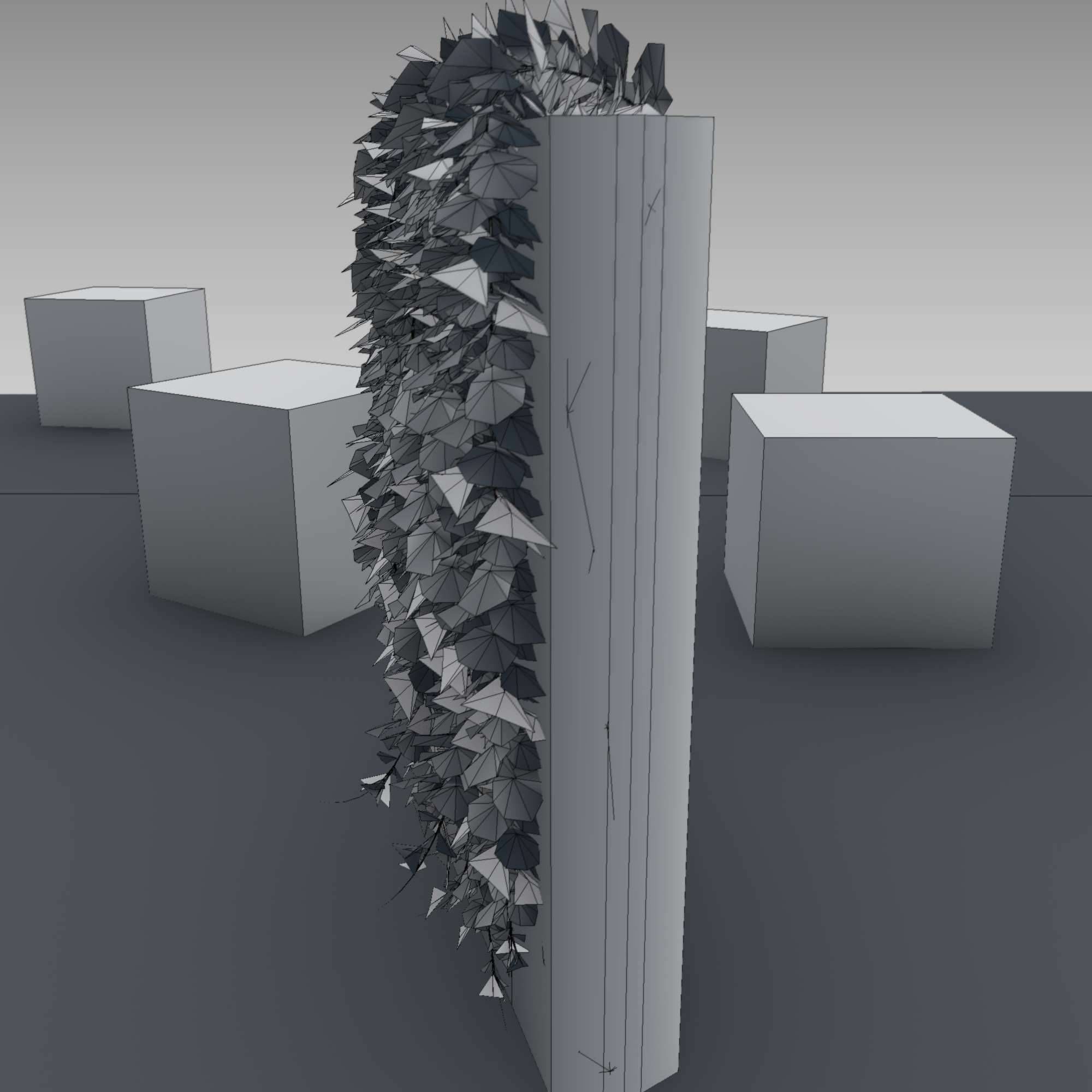 Vines and Gabion Version 5 Low-poly 3D model_28