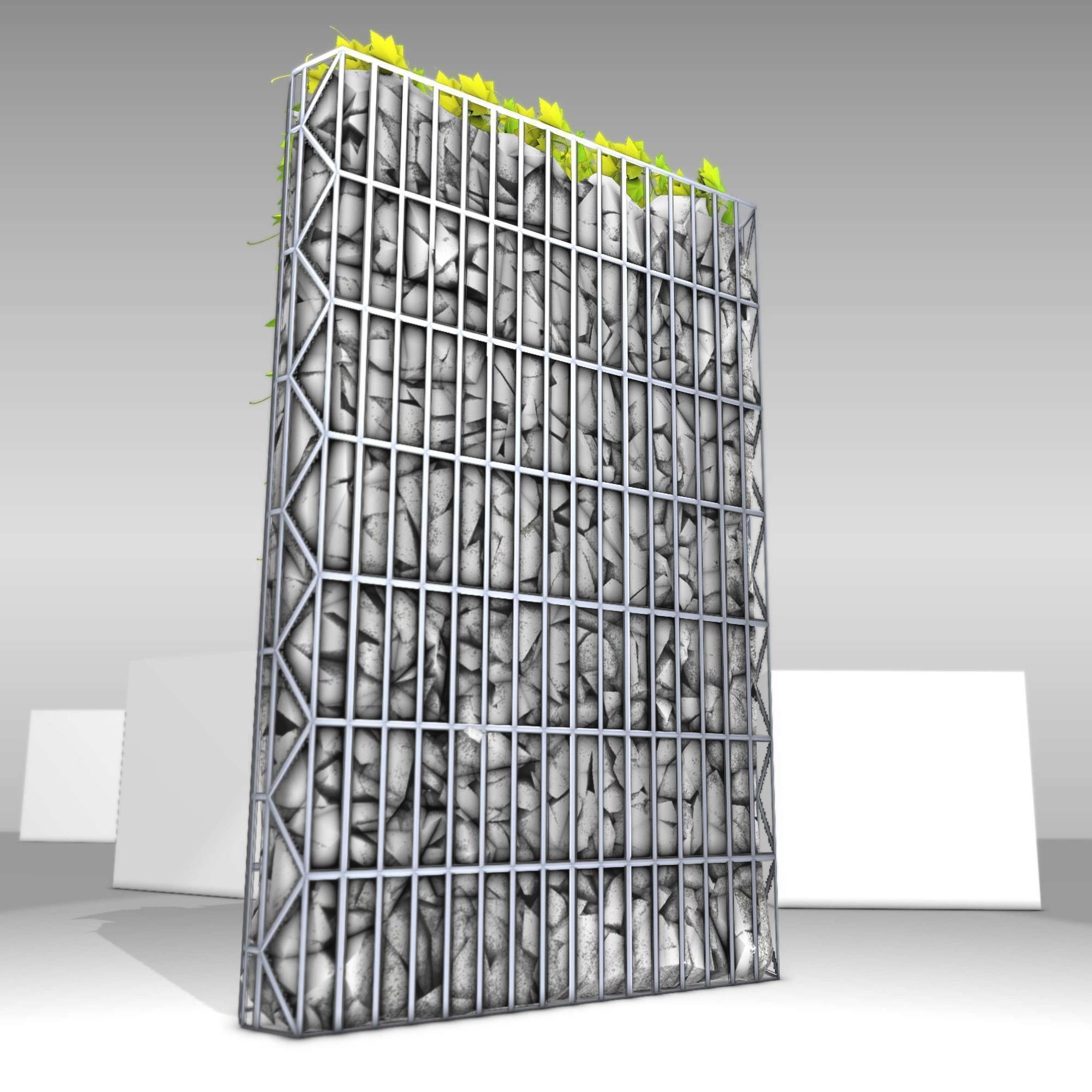 Vines and Gabion Version 5 Low-poly 3D model_25