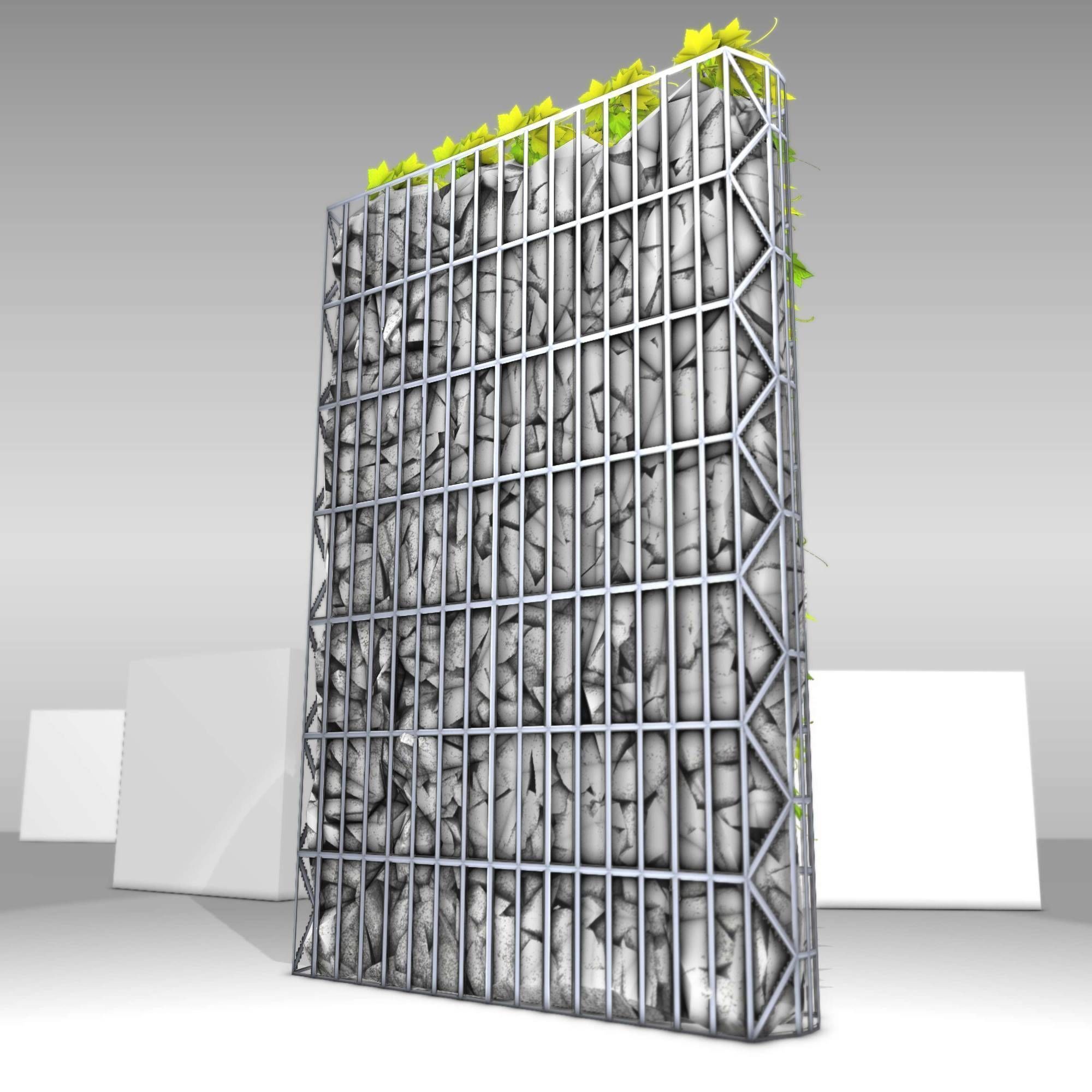 Vines and Gabion Version 5 Low-poly 3D model_18