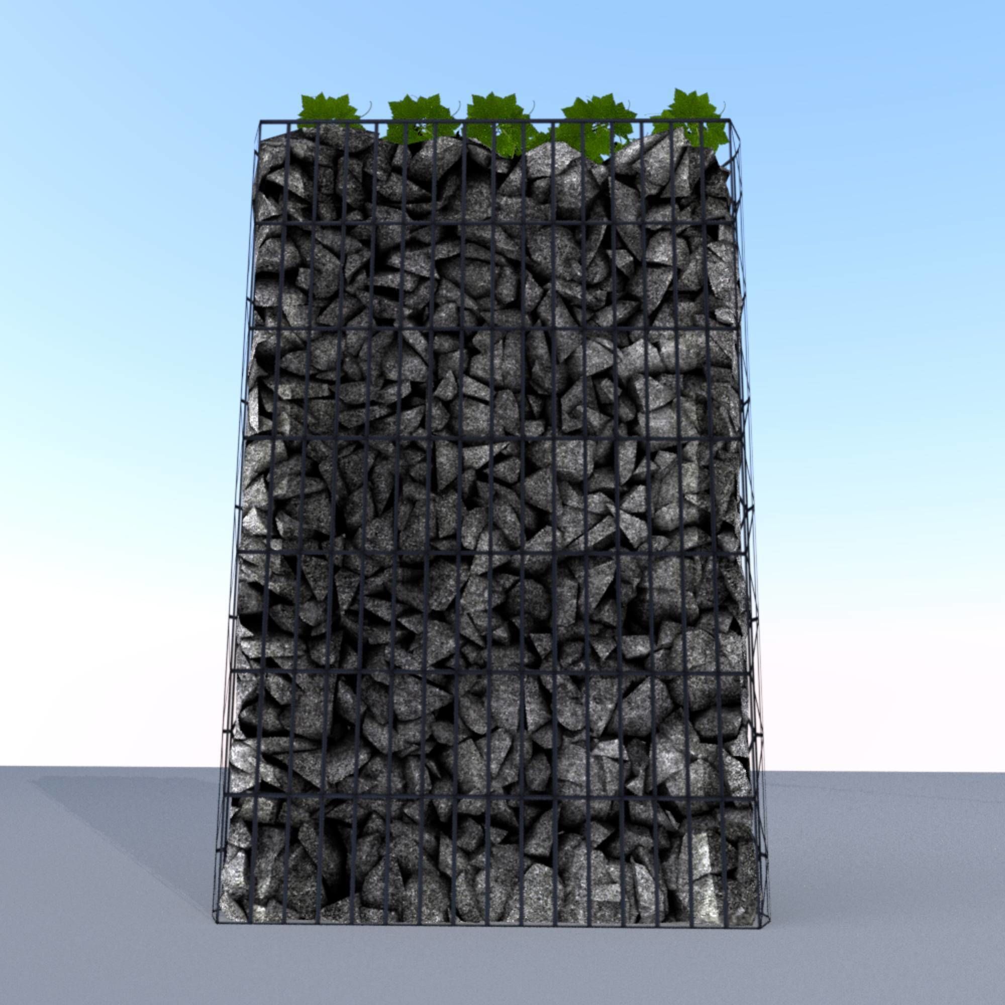 Vines and Gabion Version 5 Low-poly 3D model_21