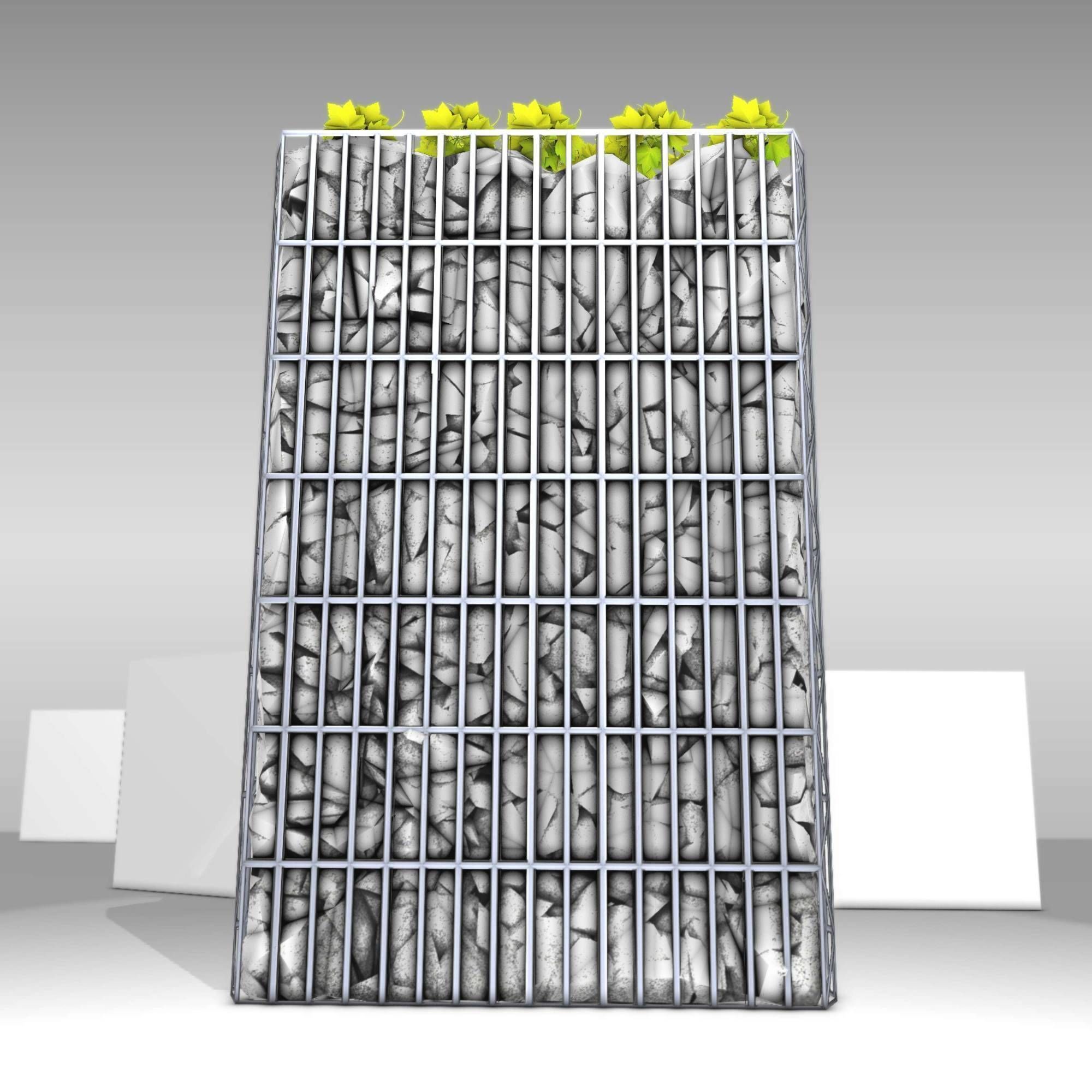 Vines and Gabion Version 5 Low-poly 3D model_22