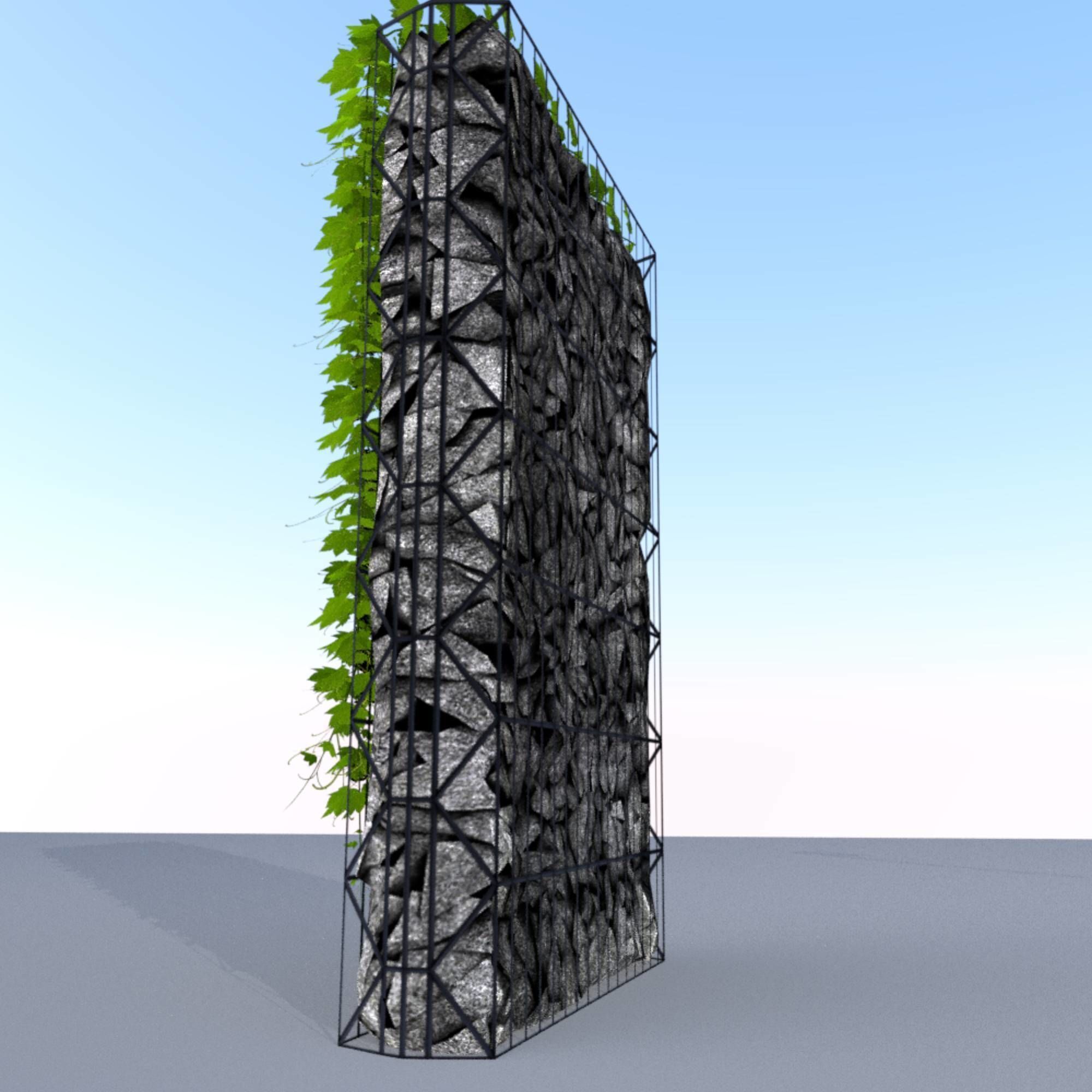 Vines and Gabion Version 5 Low-poly 3D model_24