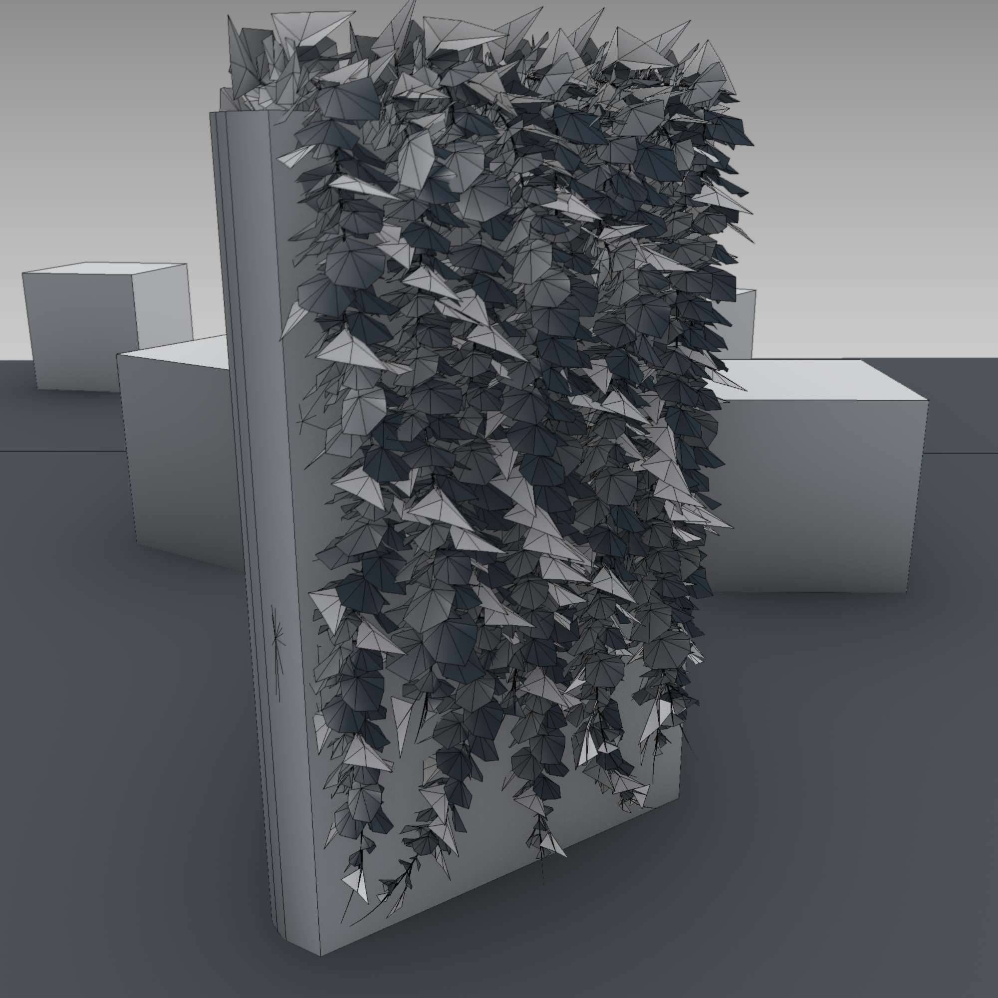 Vines and Gabion Version 5 Low-poly 3D model_5