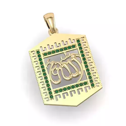  Islamic pendant with gems  3D print model