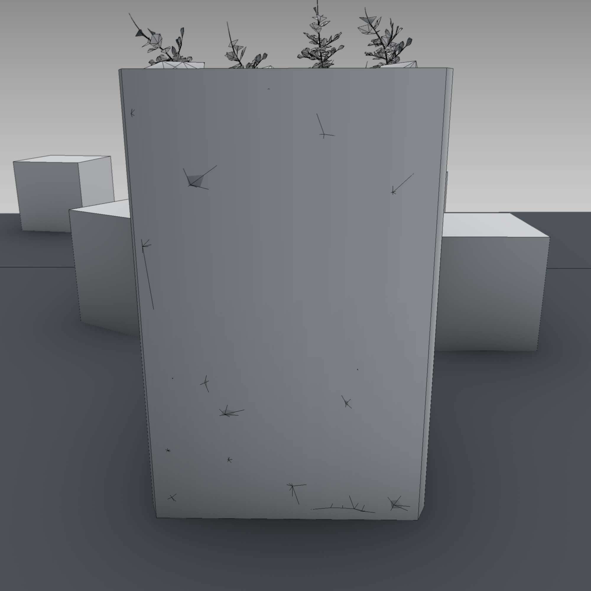 Ivy Vine on Gabion Wall - Version 1 Low-poly 3D model_31