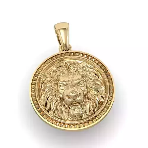 pendant with angry lion 