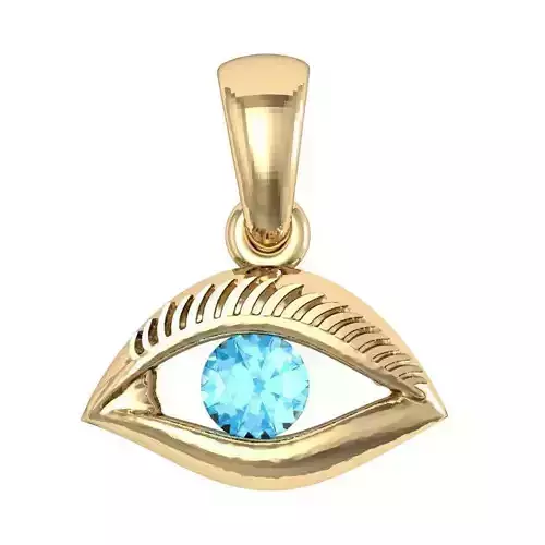 pendant eye with gem