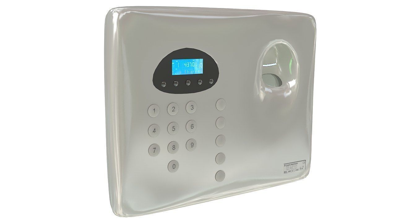 Biometric fingerprint scanner 3D model_2