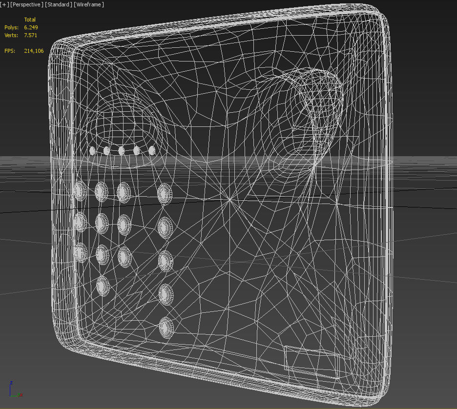 Biometric fingerprint scanner 3D model_16