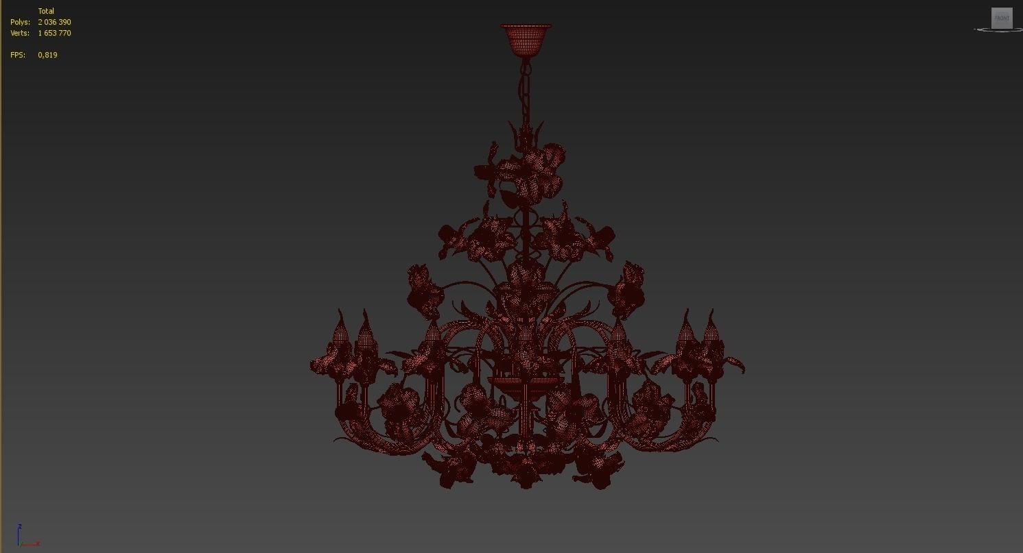 Chandlier Italy Export Iris 3D model_2