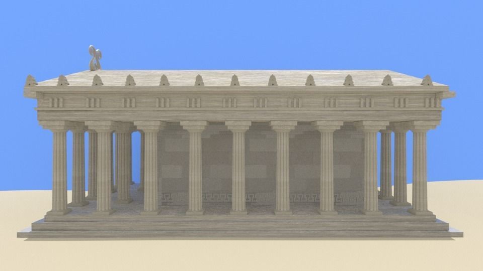 Greek Temple 3D model_4