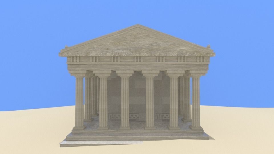 Greek Temple 3D model_3